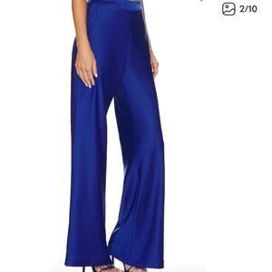 Line & Dot Royal Blue Wide-Leg Pants